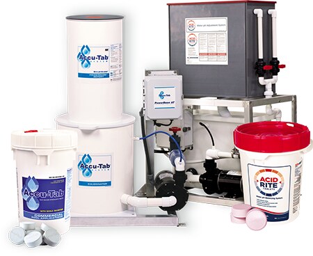Accu-Tab chlorination system with feeder, tablets and controller